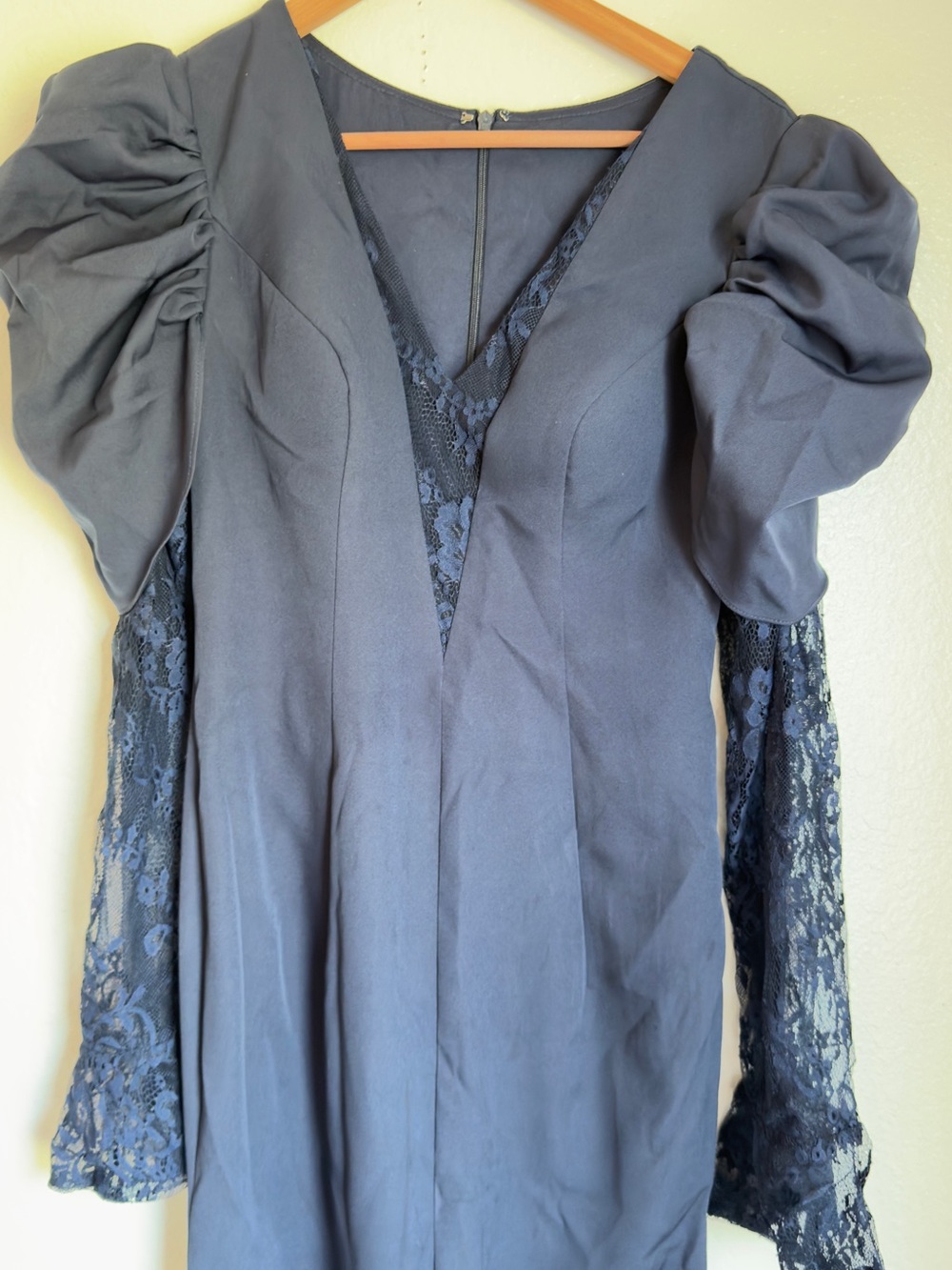 Elegant Black Puff Sleeve Lace Maxi Dress | Size Small | Excellent Condition